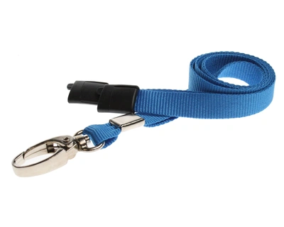  Light - Blue - Plain - Lanyard - 10mm