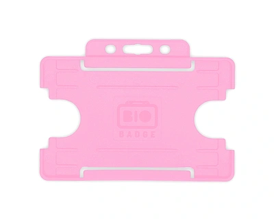  Pink - Open - Faced - Id - Card - Holder - Landscape