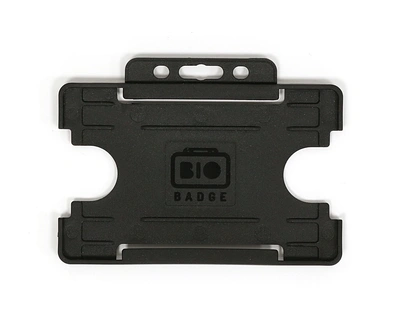  Black - Open - Faced - Id - Card - Holder - Landscape