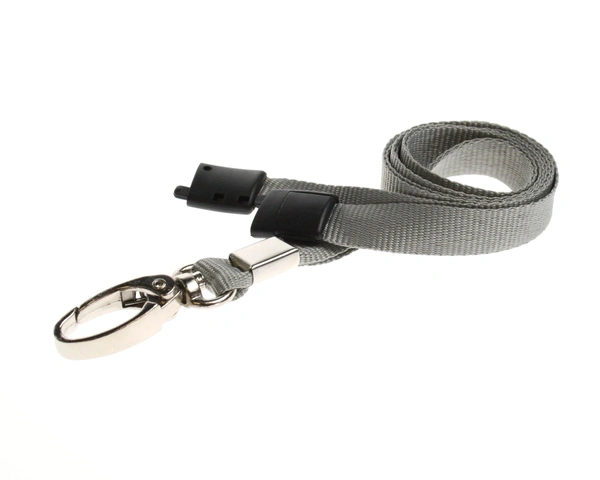  Grey - Plain - Lanyard - 10mm
