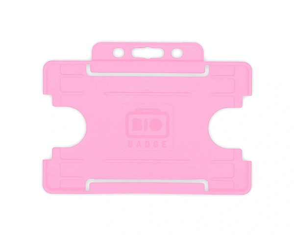  Pink - Open - Faced - Id - Card - Holder - Landscape