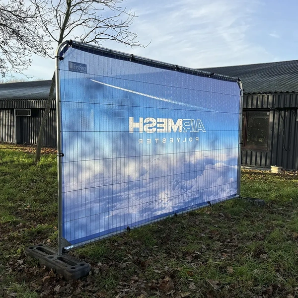 Airmesh Polyester Heras Fencing Banner - Rear