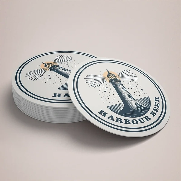 Custom Printed Beer Mats - Circle