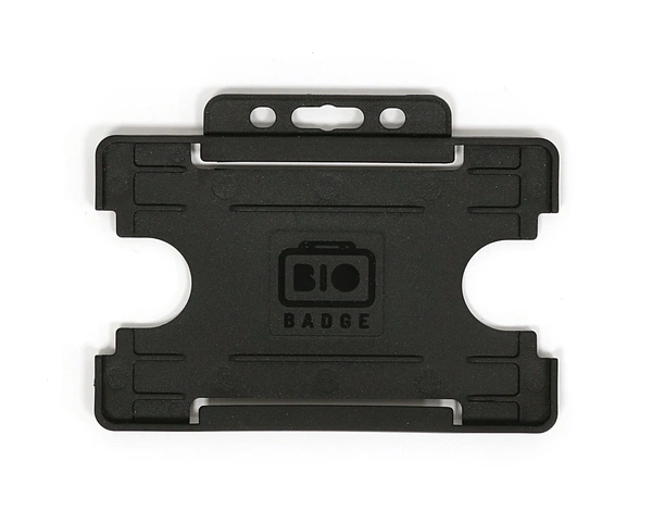  Black - Open - Faced - Id - Card - Holder - Landscape