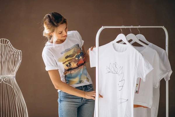  Woman - Chosing - White - Shirt Copy