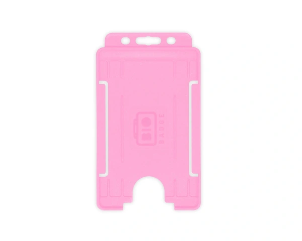  Pink - Open - Faced - Id - Card - Holder - Portrait